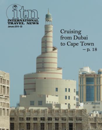Cover of January, 2019 issue of International Travel News