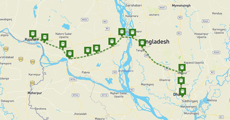 Traveling by train in Bangladesh