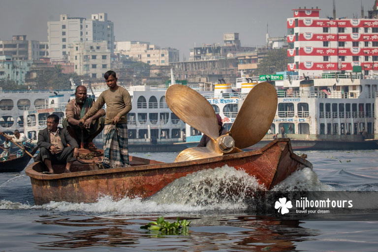 Sadarghat Waterfront: A highlight of Old Dhaka Tour city sightseeing