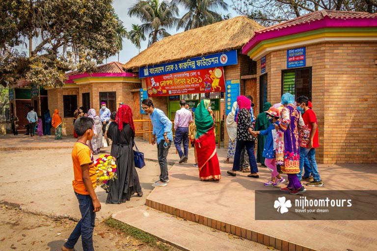 Visitors at Sonargaon Museum in Bangladesh on March 6, 2021