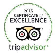 TripAdvisor Certificate of Excellence 2015 Award