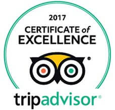 TripAdvisor Certificate of Excellence 2017 Award