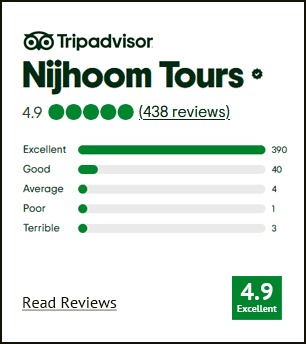 Nijhoom Tours has 438+ reviews on TripAdvisor with an average rating of 4.9 on 5